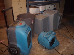 Drying Floor Flood Water Damage San Antonio