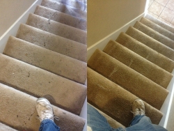 Stairs Before After Carpet Cleaning San Antonio